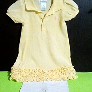 Ralph Lauren girls yellow dress top & pants 9M